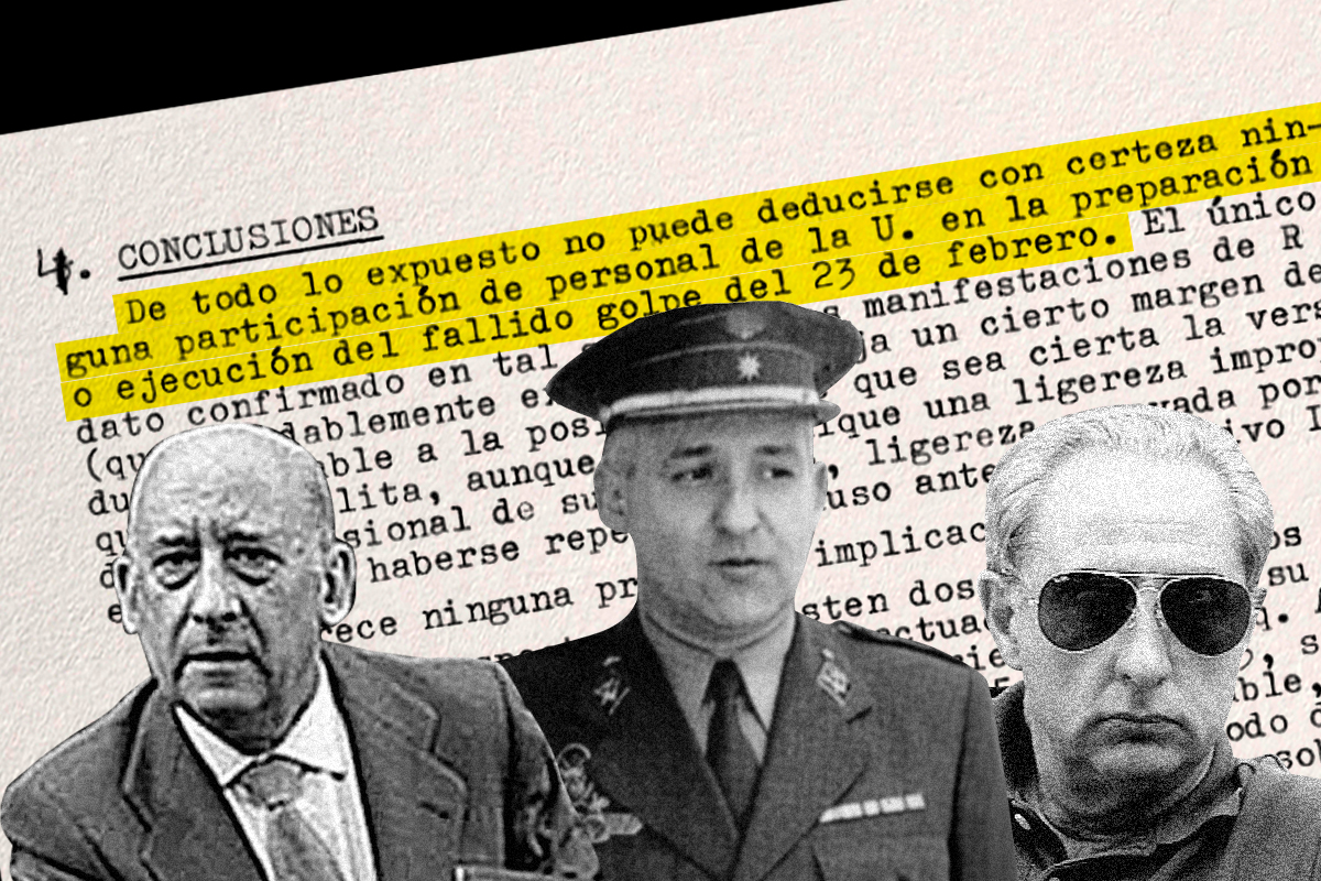 De izquierda a derecha, Emilio Alonso Manglano, José Luis Cortina y Juan Alberto Perote, todos ellos miembros del Cesid.