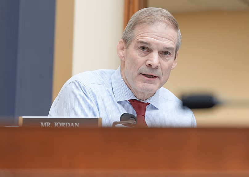 Rep. Jim Jordan, R-Ohio, asks question during a House Judiciary subcommittee hearing on public funds abuse on Capitol Hill, Wednesday 21 Jan 2026, in Washington