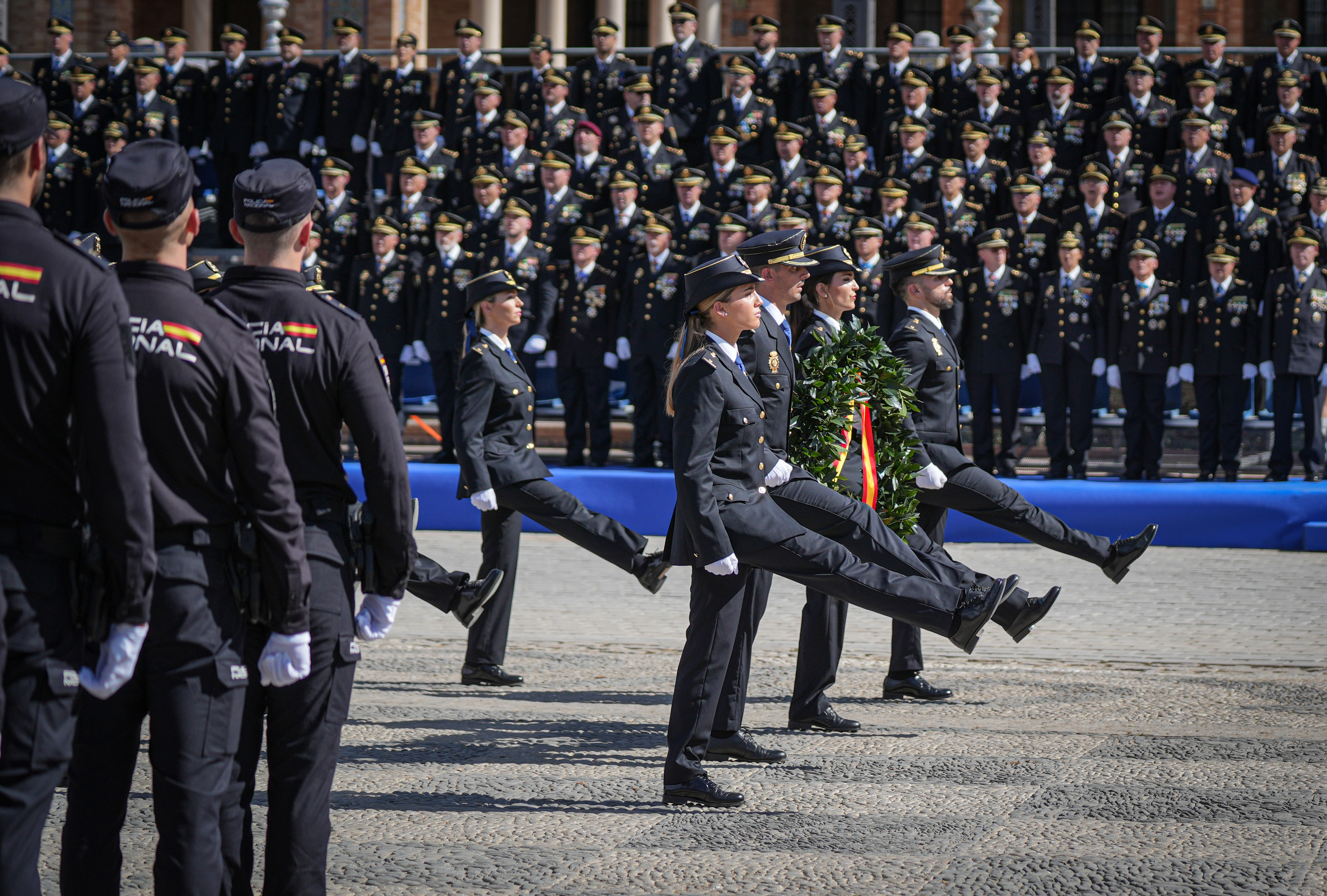 El desfile del Día de la Policía Nacional, el 2 de octubre de 2024, en Sevilla.