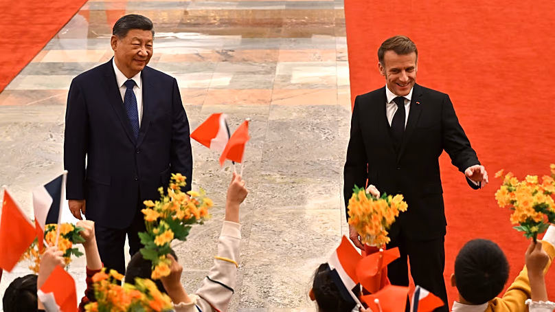 Xi Jinping and Emmanuel Macron met in December.
