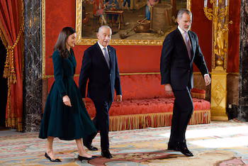 Los reyes reciben al presidente