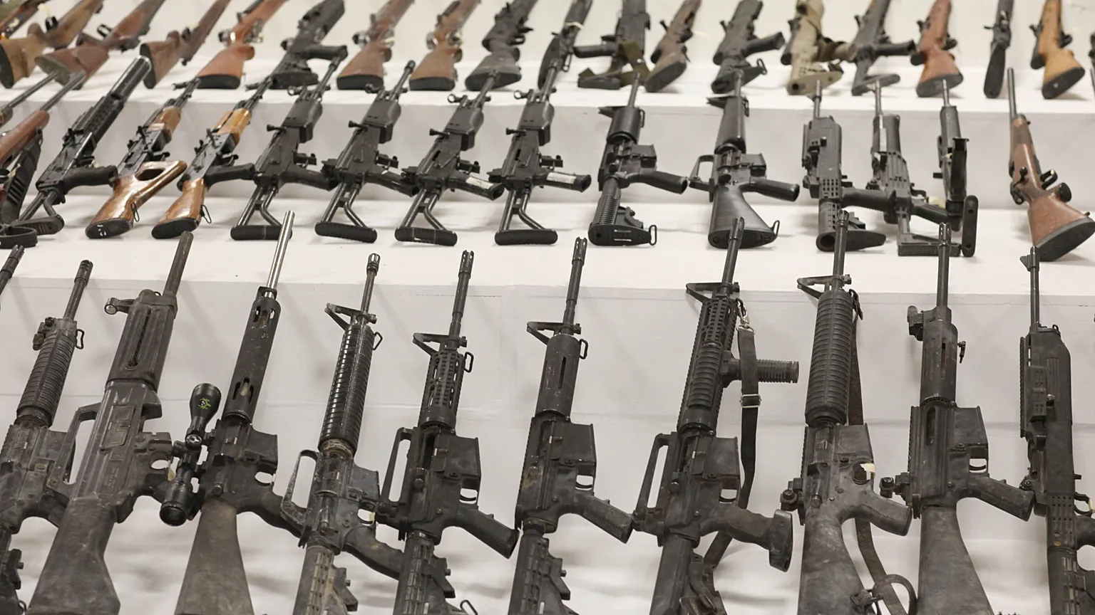 Seized weapons from Mexico