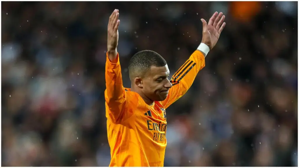Mbappé, en su última visita a Mestalla.