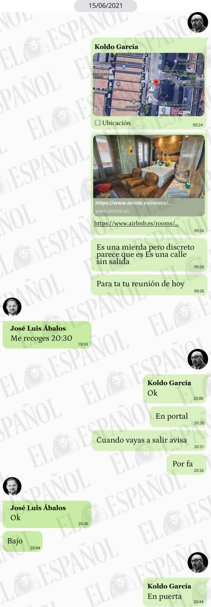 Conversación de Jose Luis Ábalos con Koldo García en 2021