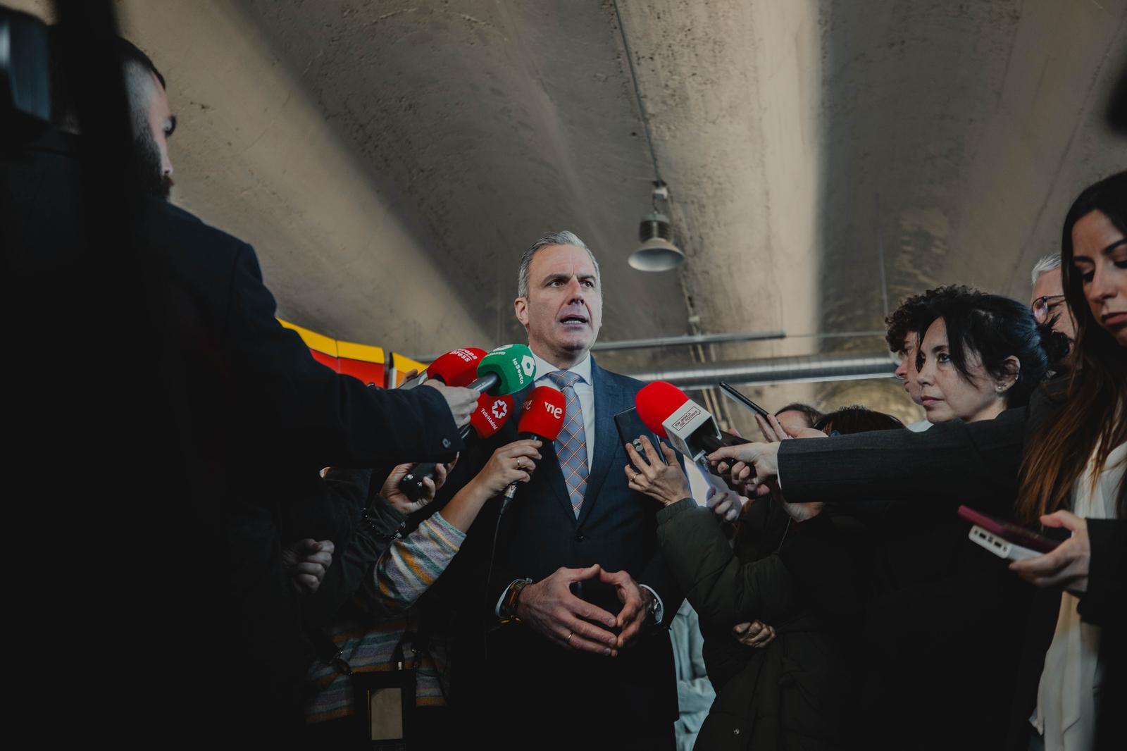 El portavoz de Vox en el Ayuntamiento, Javier Ortega Smith, ayer en Madrid.