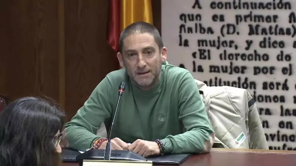 Cristian Corvillo, durante su comparecencia en la comisión del Senado sobre el 'caso Koldo'