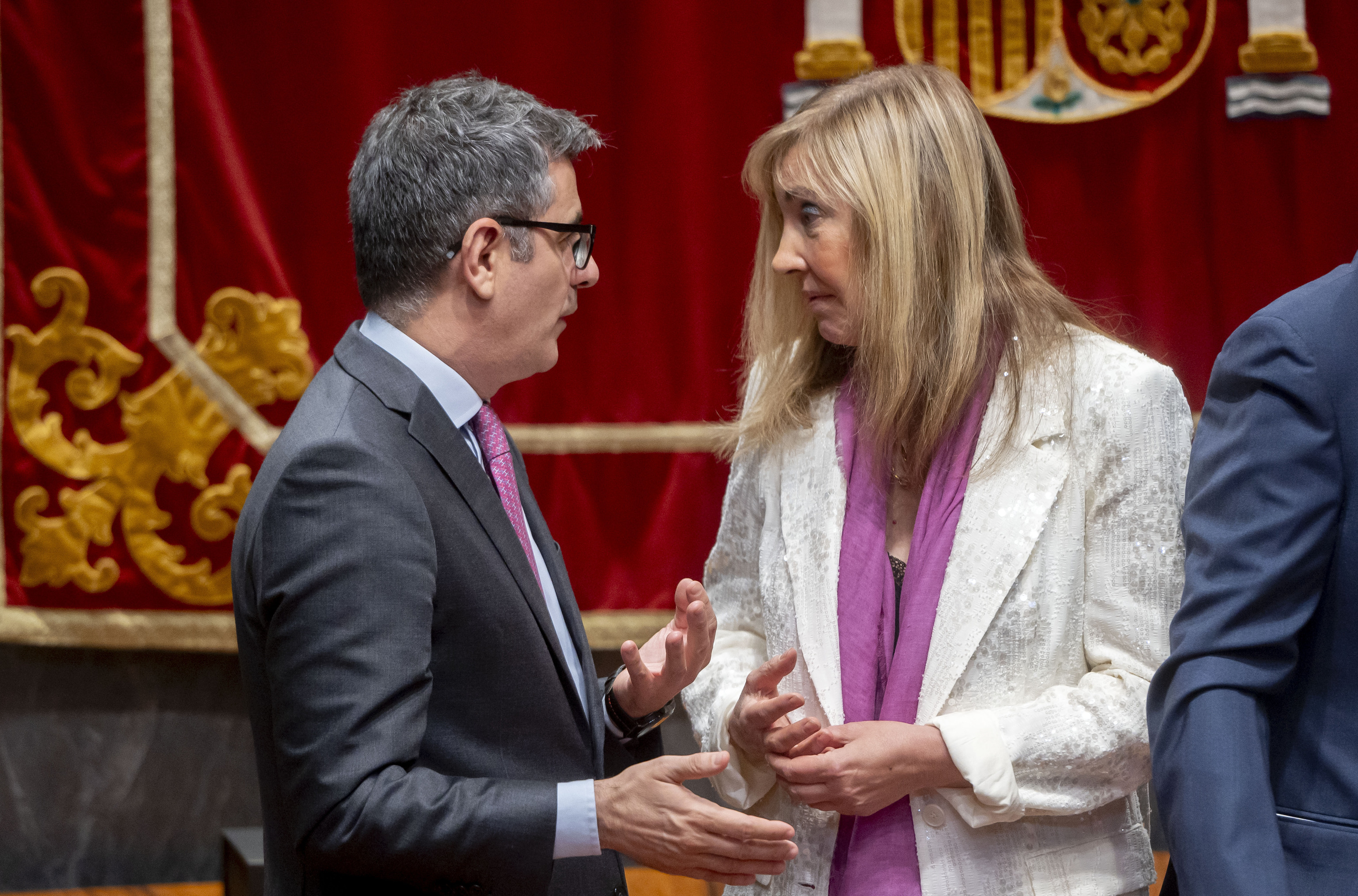 El ministro Félix Bolaños y la presidenta del CGPJ, Isabel Perelló.