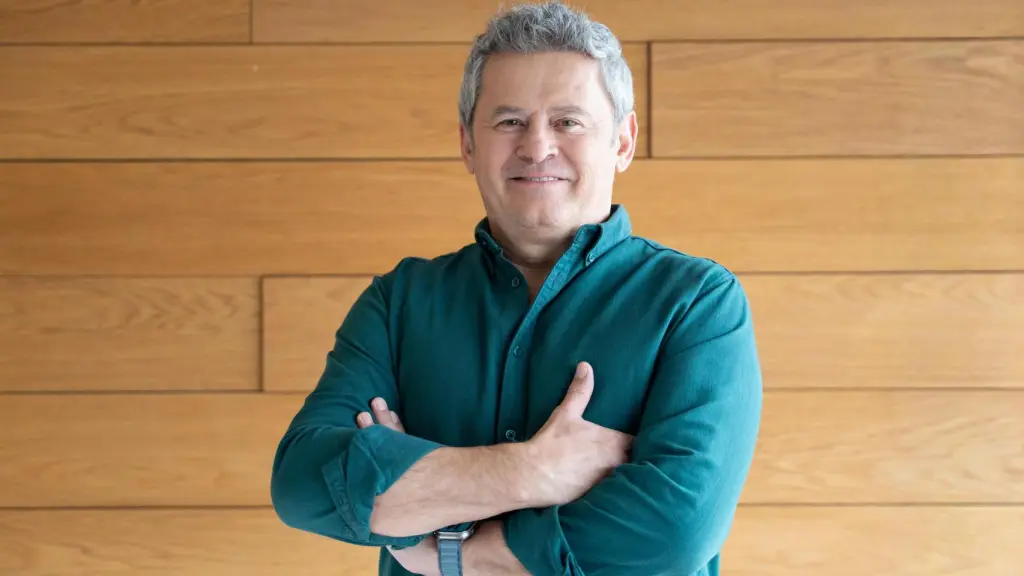 El humorista Miki Nadal, este viernes en las instalaciones de Globomedia en Madrid.