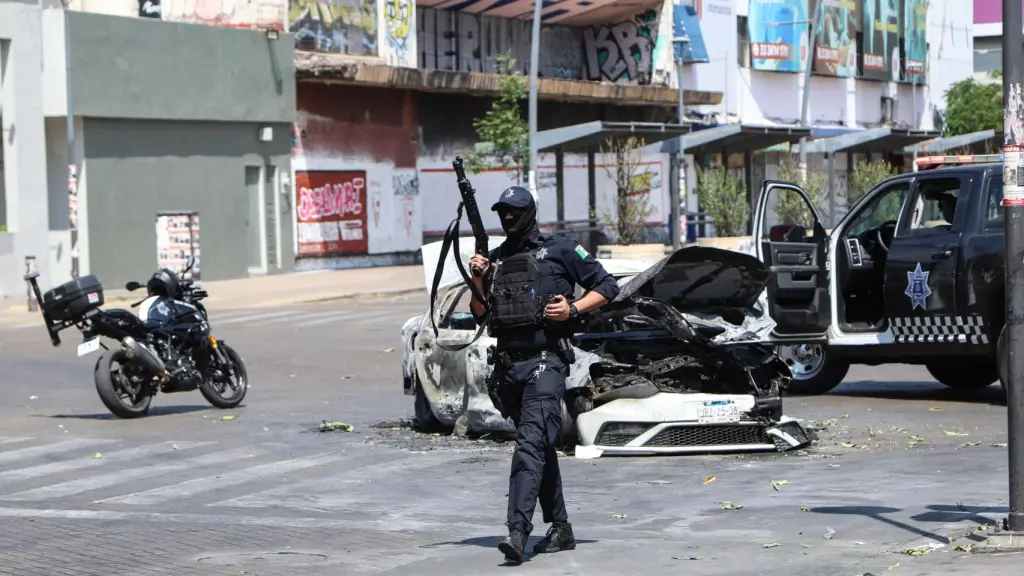 La policía de Jalisco, tras el abatimiento de 'El Mencho'.