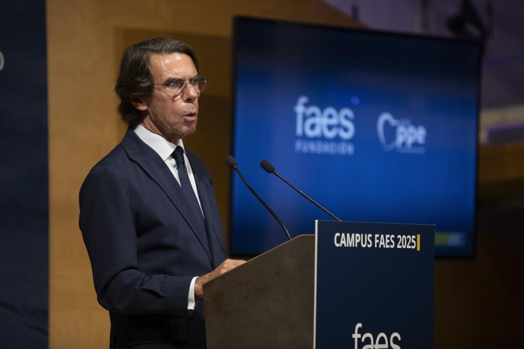 José María Aznar, en la clausura del Campus Faes 2025, el pasado septiembre.