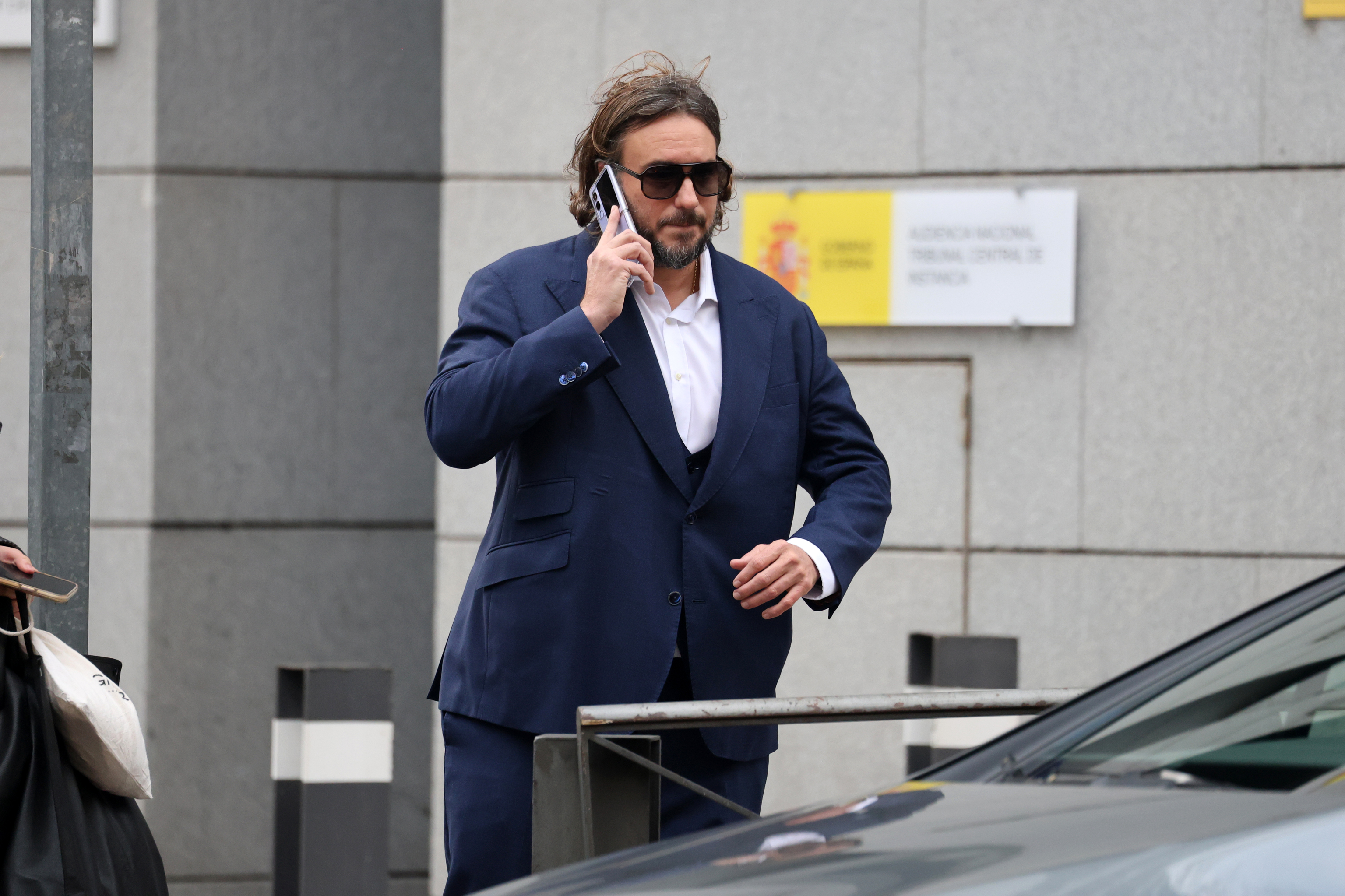 Francisco de Borbón, a su salida de la Audiencia Nacional.