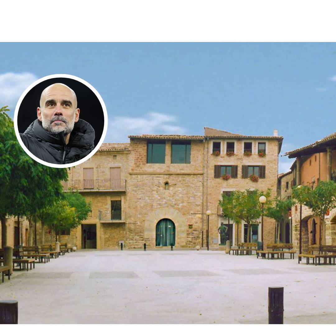 Foto: La plaza mayor del municipio del Bages donde nació el actual entrenador del Manchester City. (EFE/surtdecasa.cat)