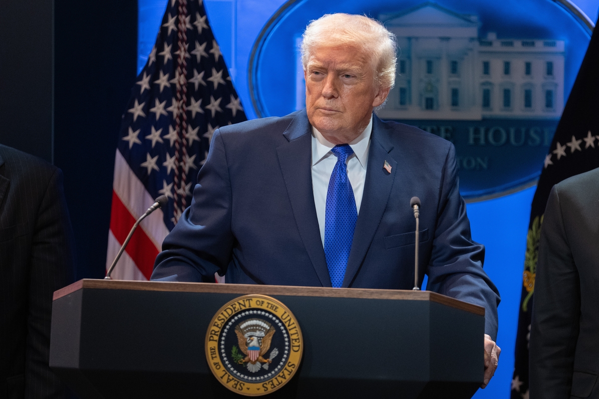 El presidente Donald Trump durante