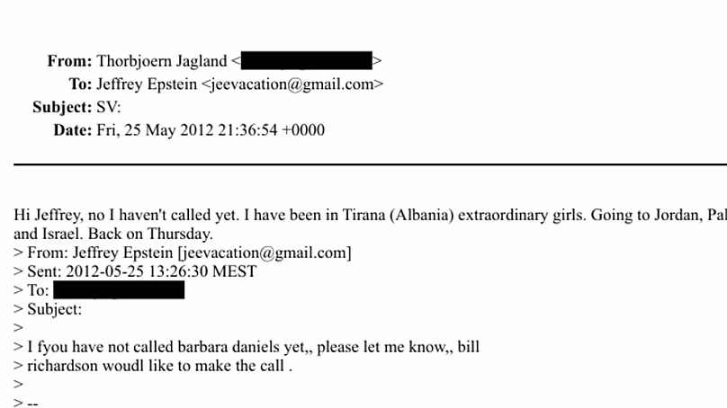 Thorbjorn Jagland comments that the "girls" in Tirana are "extraordinary." 