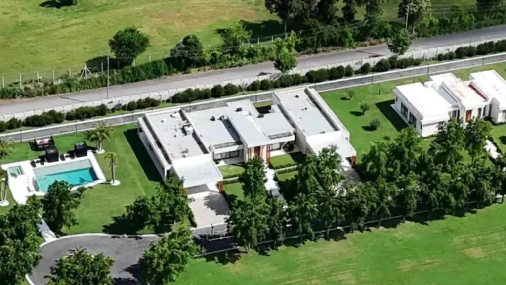 Vista aérea de la mansión de Pilar