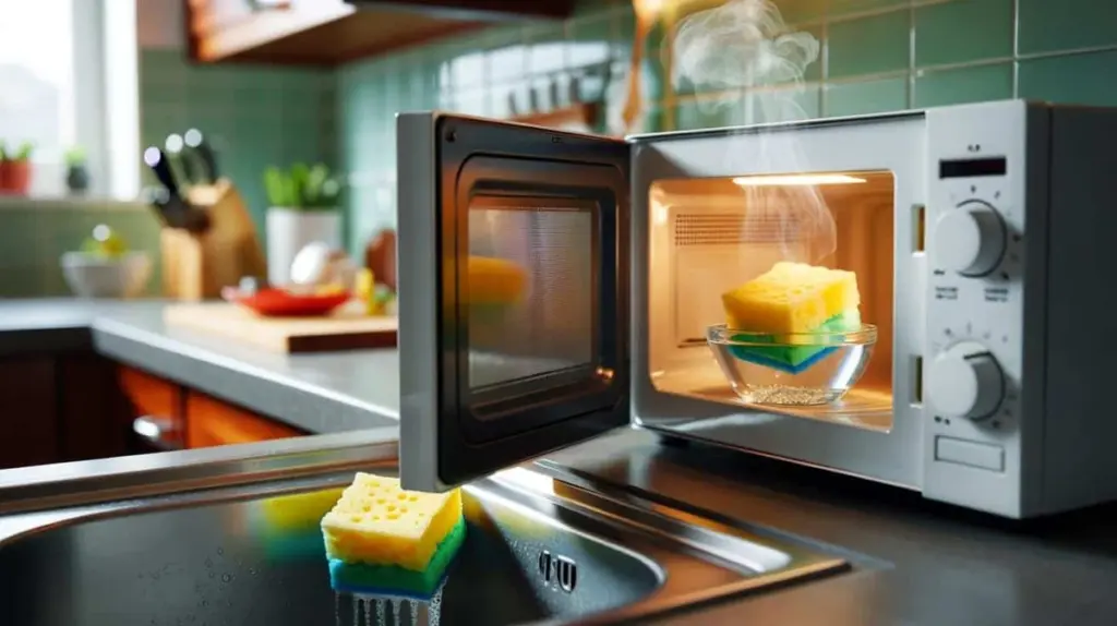 Adiós bacterias: desinfecta tu esponja de cocina en el horno de microondas en 2 minutos