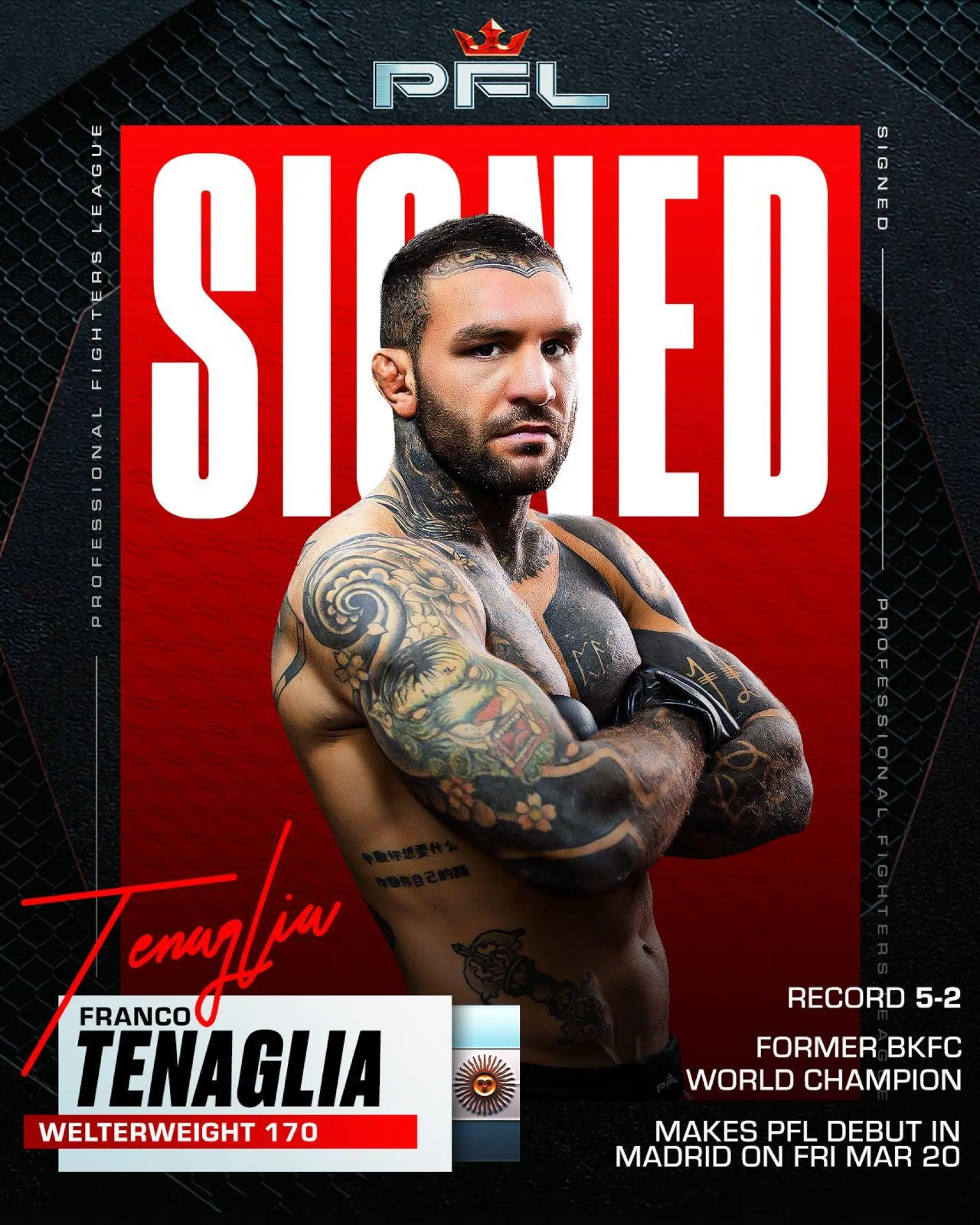Franco Tenaglia ficha por PFL