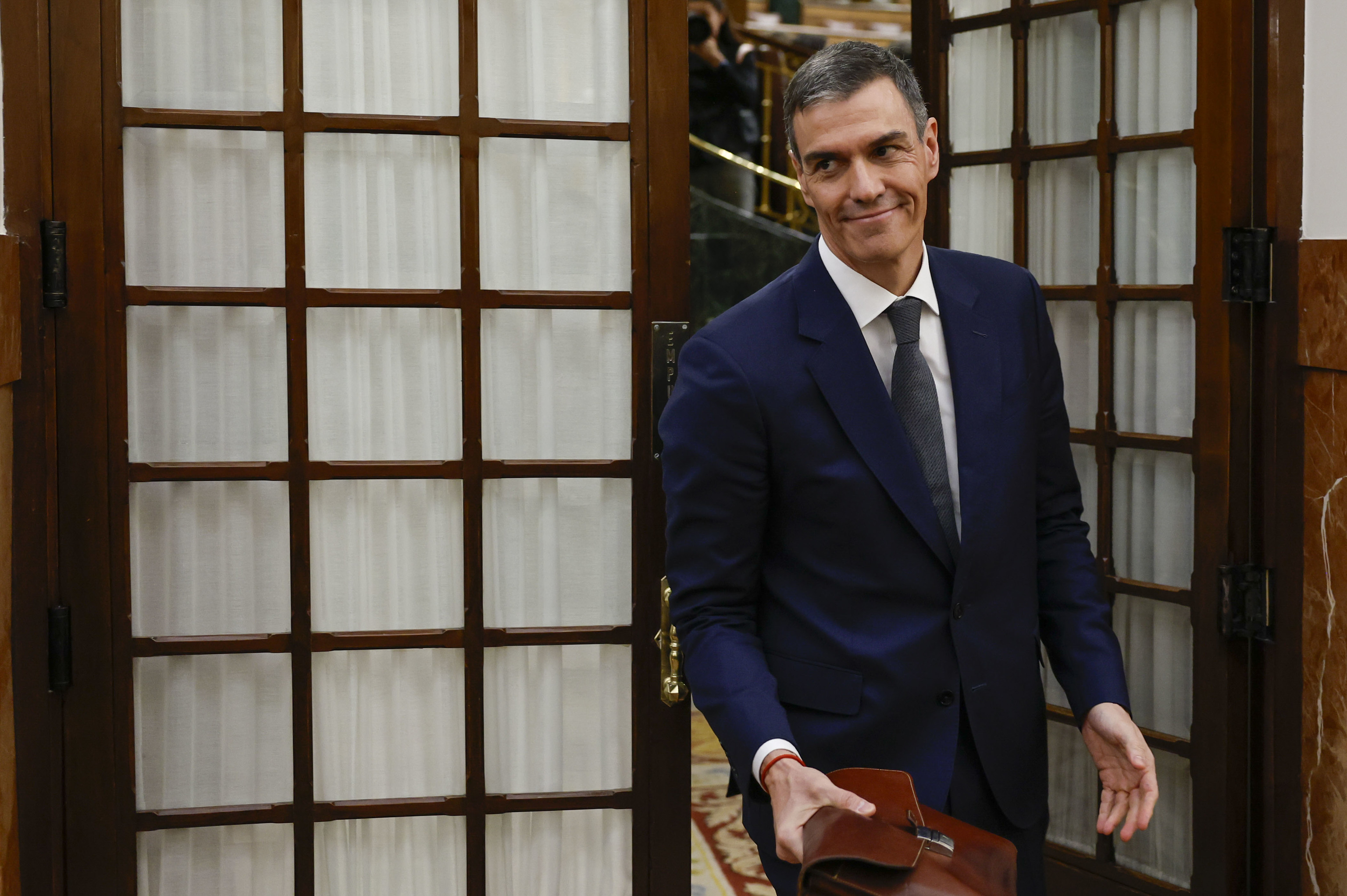 El presidente del Gobierno, Pedro Sánchez, este martes en el Congreso de los Diputados.