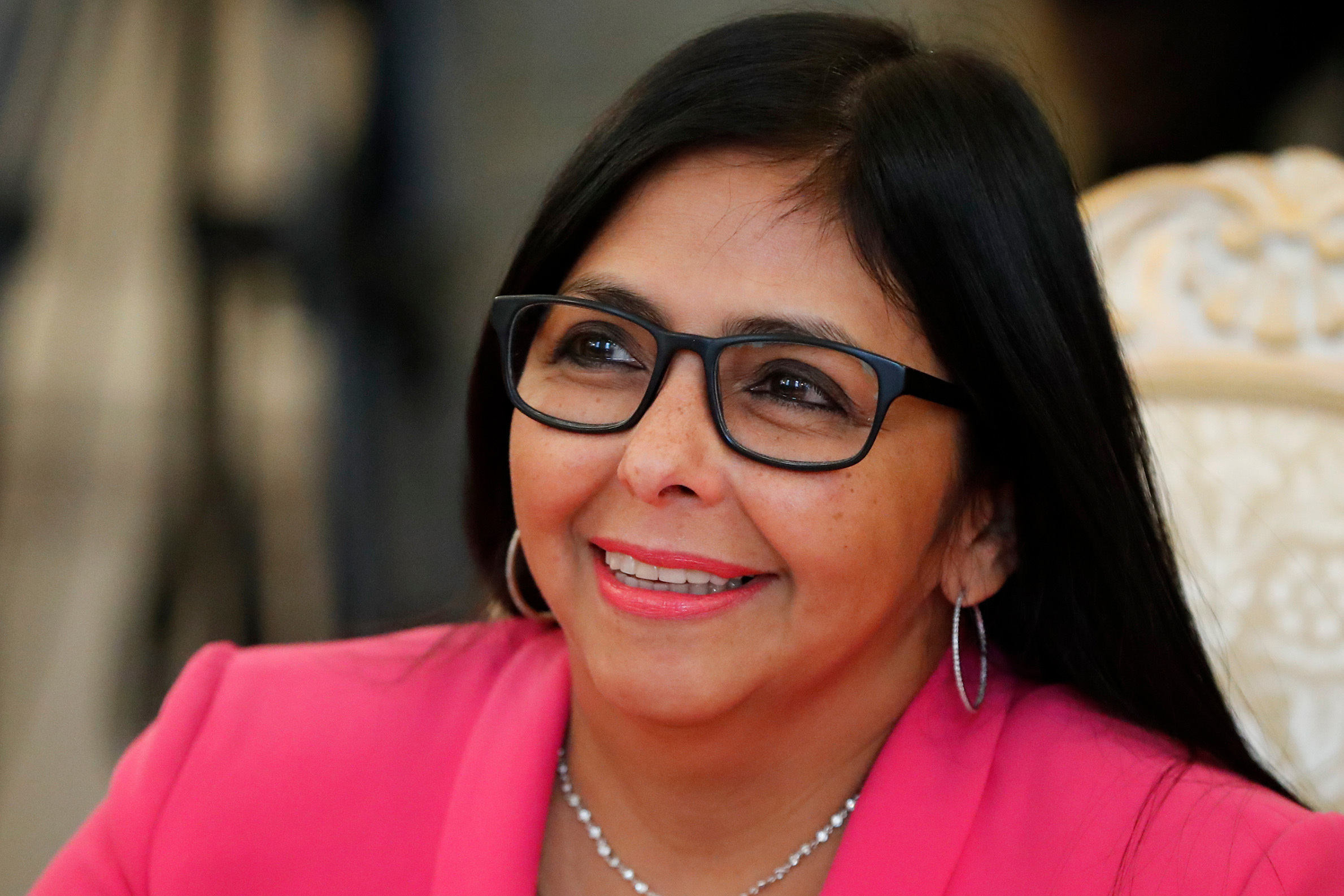 La presidenta encargada del gobierno de facto en Venezuela, Delcy Rodríguez.