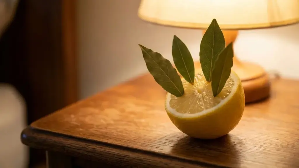 Coloca un limón con hojas de laurel en tu habitación: la sorpresa de la mañana te encantará