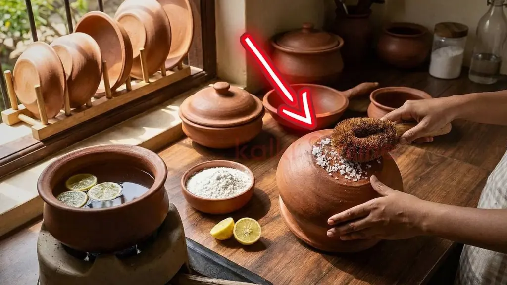 Curar la olla de barro con sal de grano evita químicos PFAS y ahorra gas