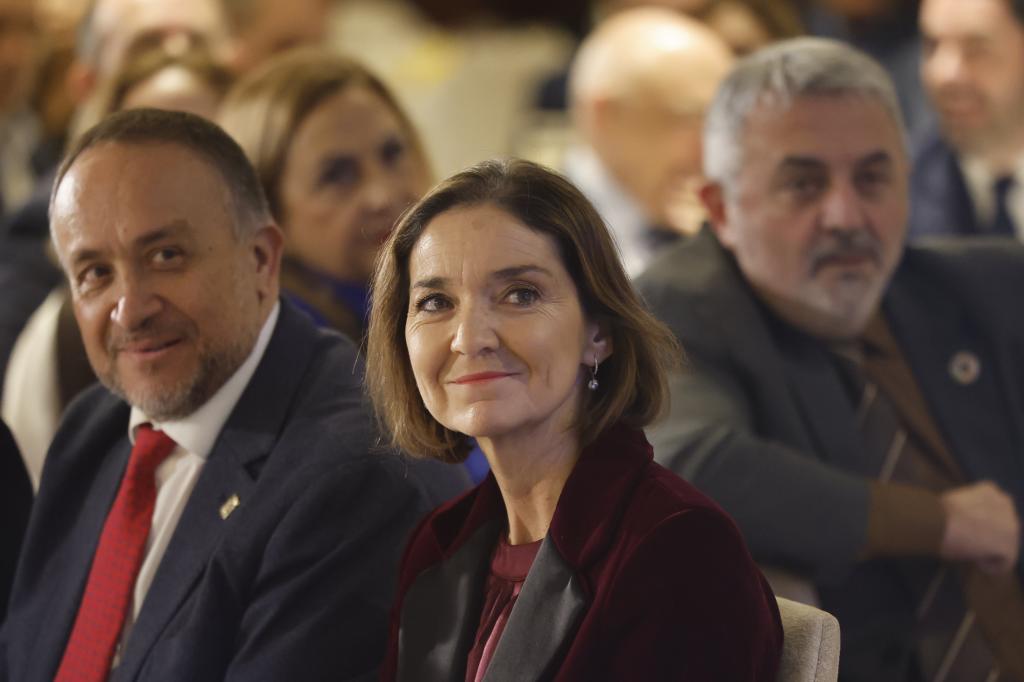 Reyes Maroto, el pasado 29 de enero, durante un desayuno informativo en Madrid.