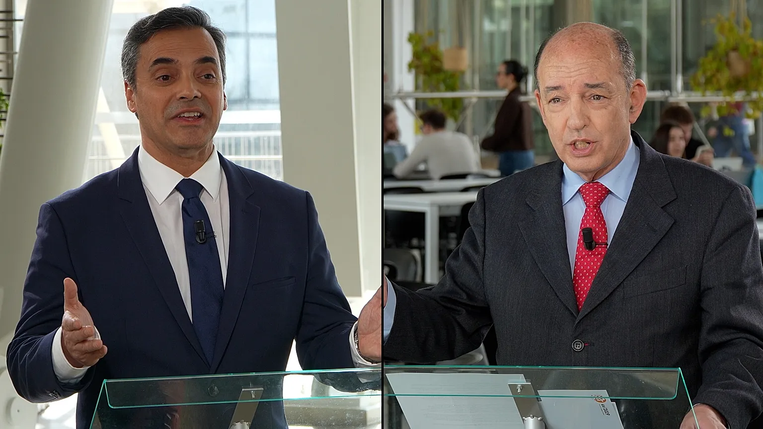 MEP André Franqueira Rodrigues (S&amp;D) and former MEP Carlos Coelho (EPP) in The Ring