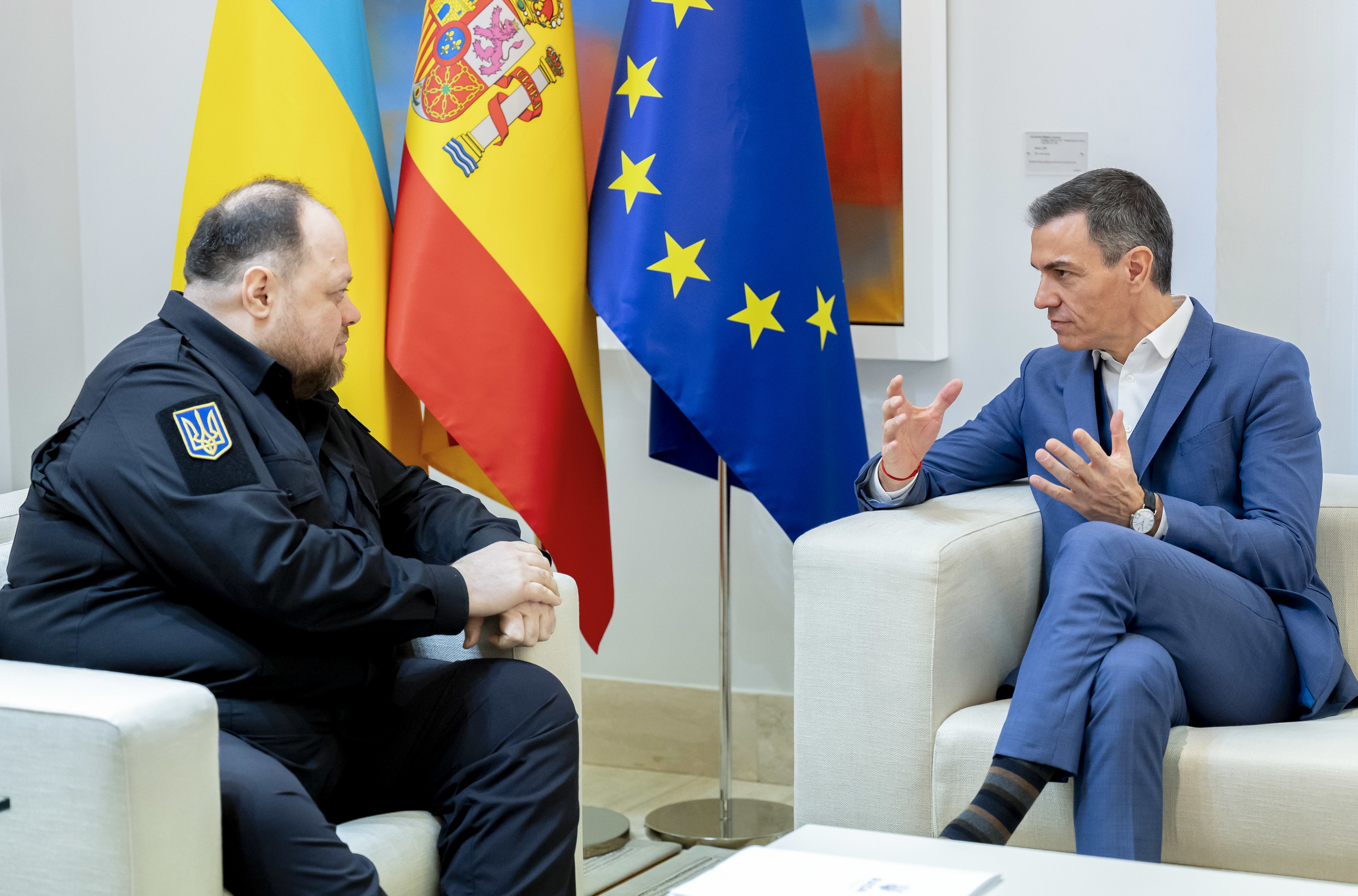 El presidente del Gobierno, Pedro Sánchez, este martes en Moncloa