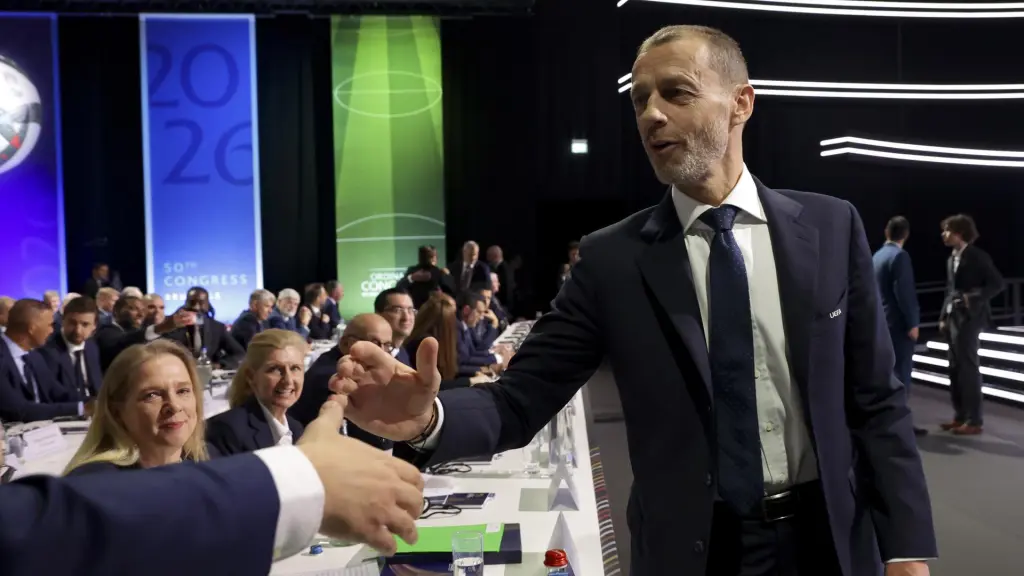 Aleksandre Ceferin, en el 50º Congreso de la UEFA
