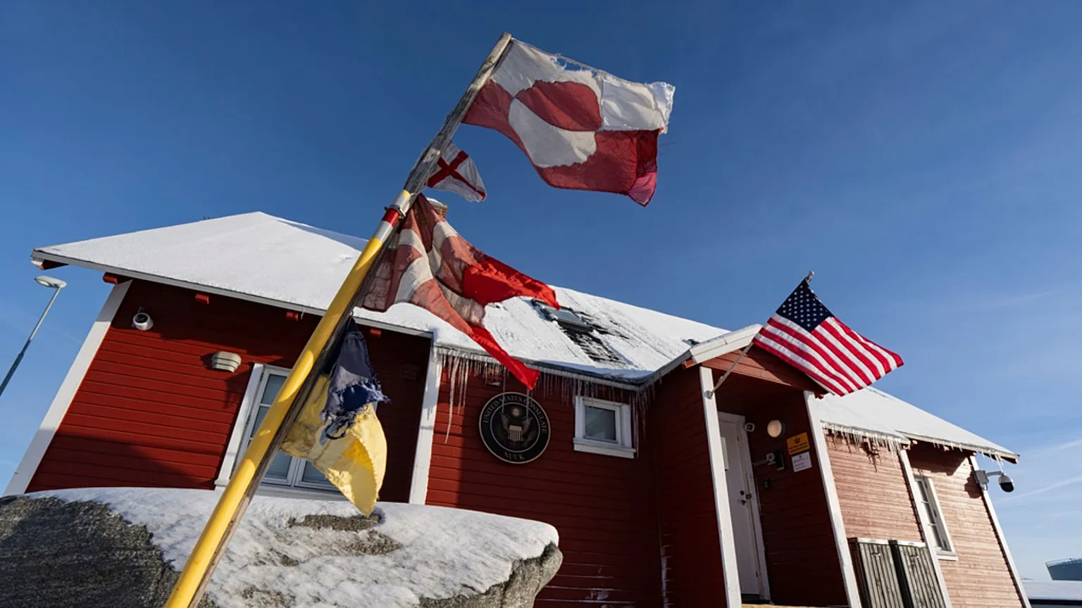 FILE: The American Consulate is seen in Nuuk, Greenland, Friday 6 Feb 2026.