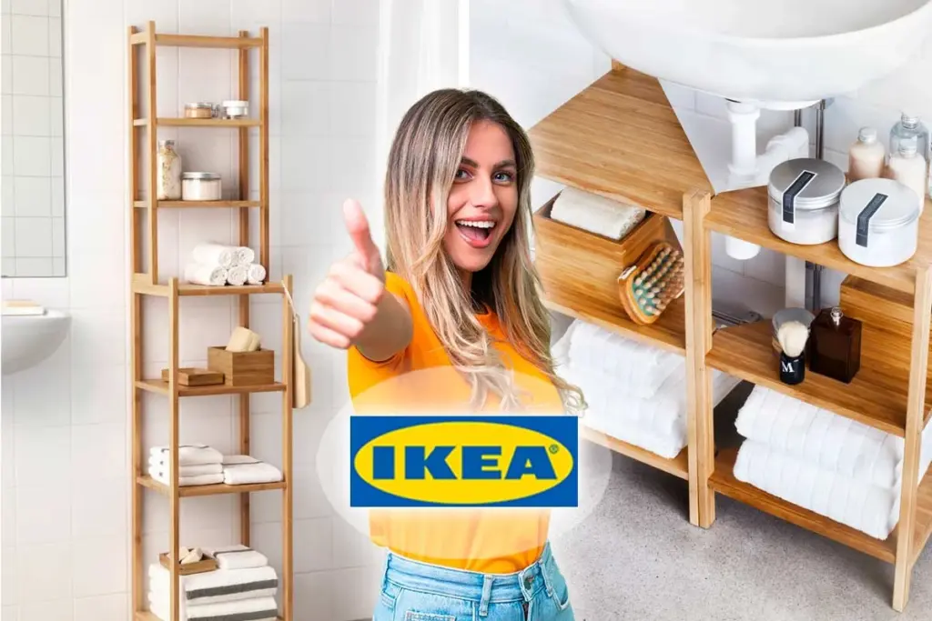 El baño pequeño ya no es un problema: 3 estanterías de bambú de IKEA que maximizan tu espacio