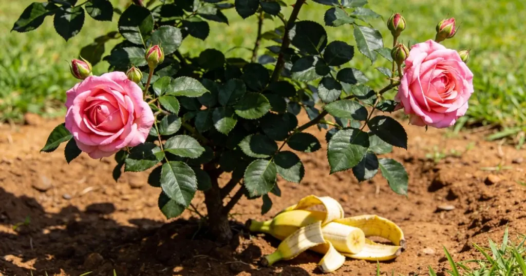 El secreto de las rosas espectaculares: usa cáscaras de plátano y verás flores increíbles