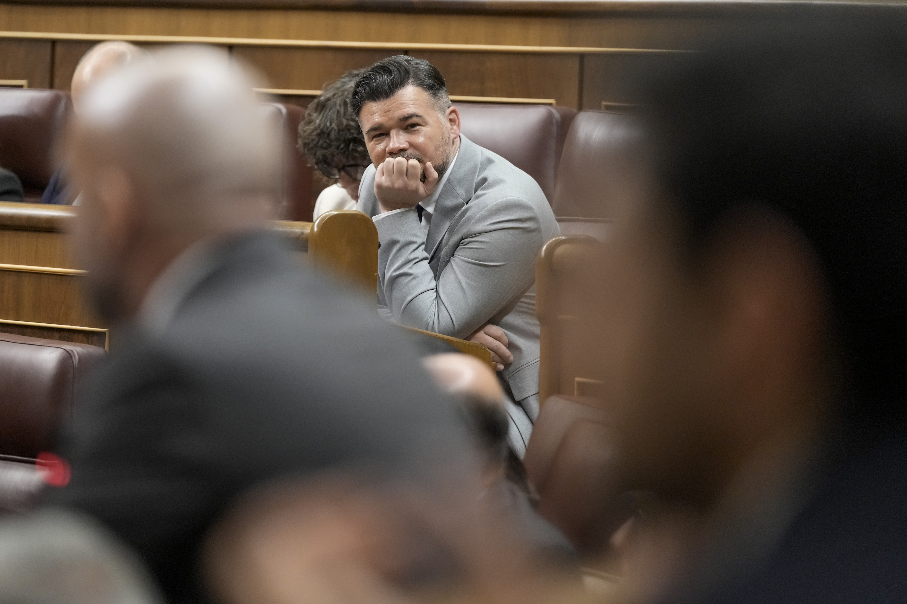 El portavoz de ERC en el Congreso, Gabriel Rufián, este miércoles.