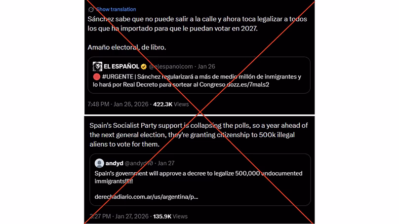 A selection of misleading posts