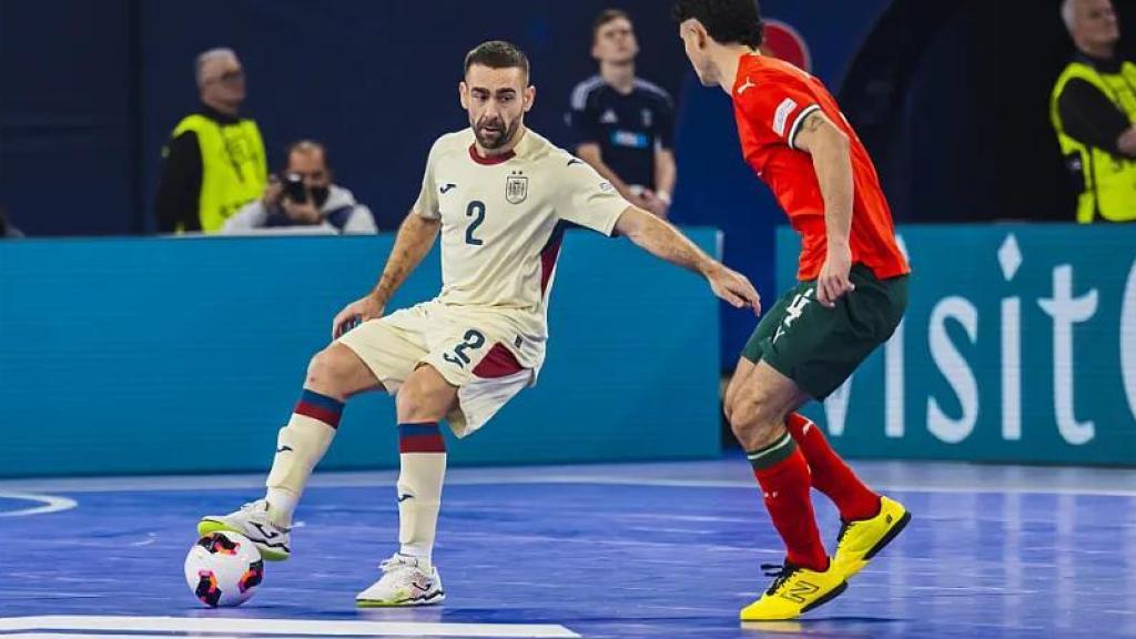 Cecilio, en la final de la Euro de fútbol sala ante Portugal.