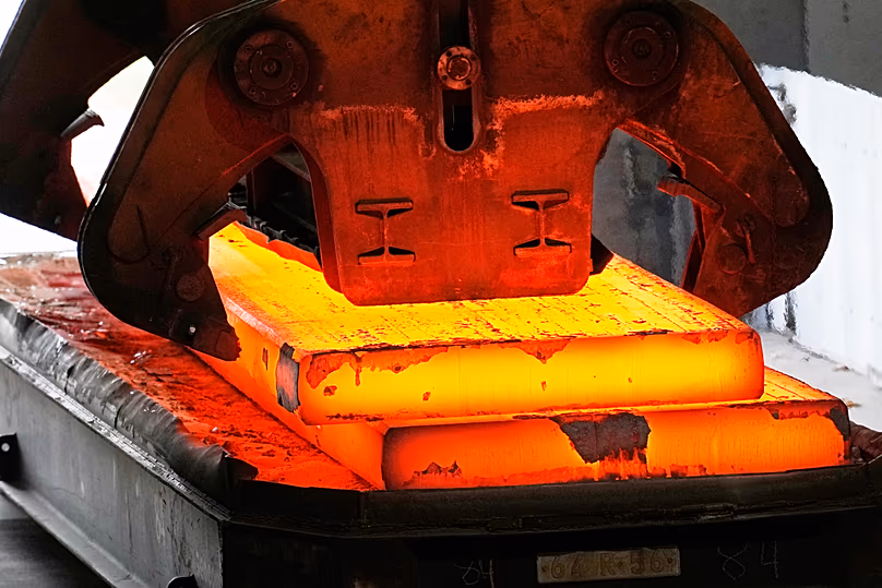 Steel production is pictured at the thyssenkrupp steel mill in Duisburg, Germany, Wednesday, Nov. 5, 2025. 
