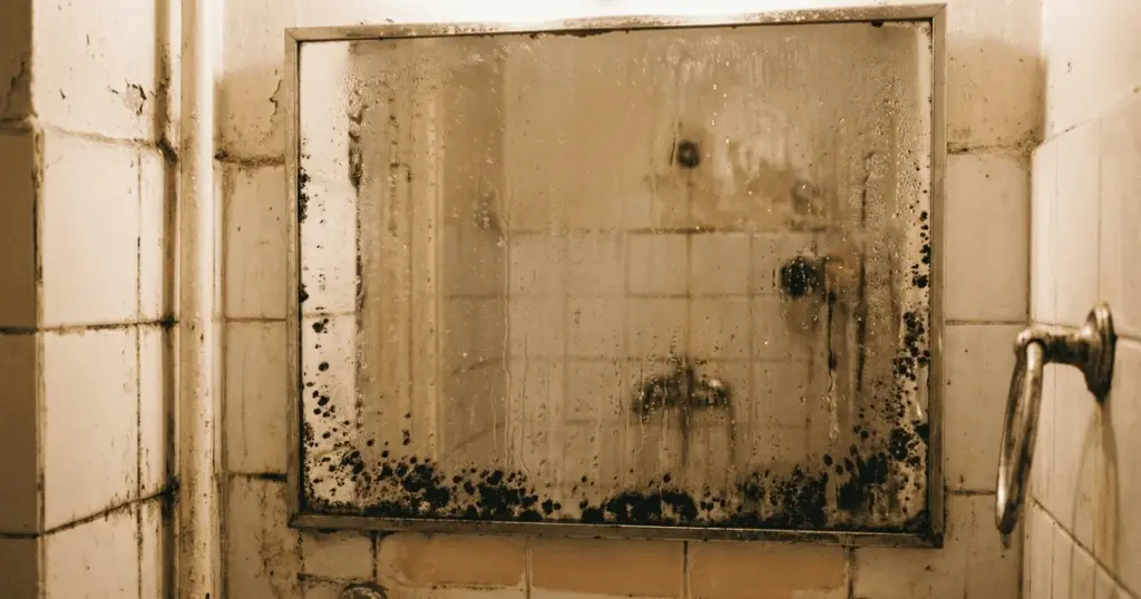 Por qué el espejo de tu baño se llena de manchas negras y cómo evitarlo