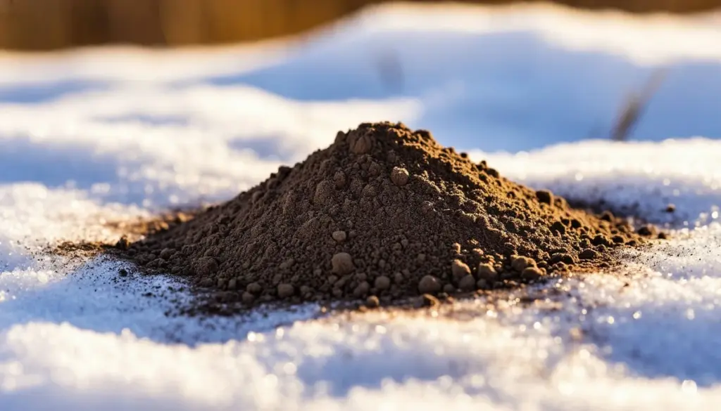 Por qué los agricultores expertos están esparciendo harina de dolomita sobre la nieve