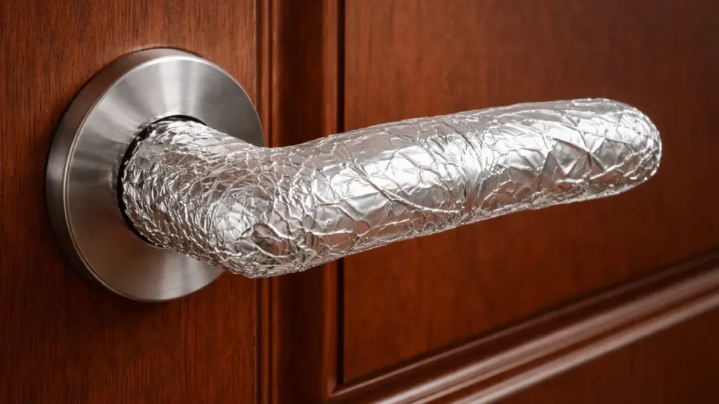 Por qué los pintores expertos siempre envuelven las manillas con papel de aluminio