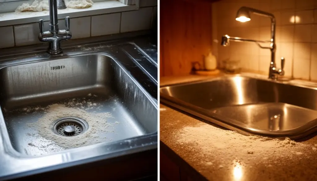 Vierte harina en tu fregadero de acero inoxidable: el truco para un brillo espejo