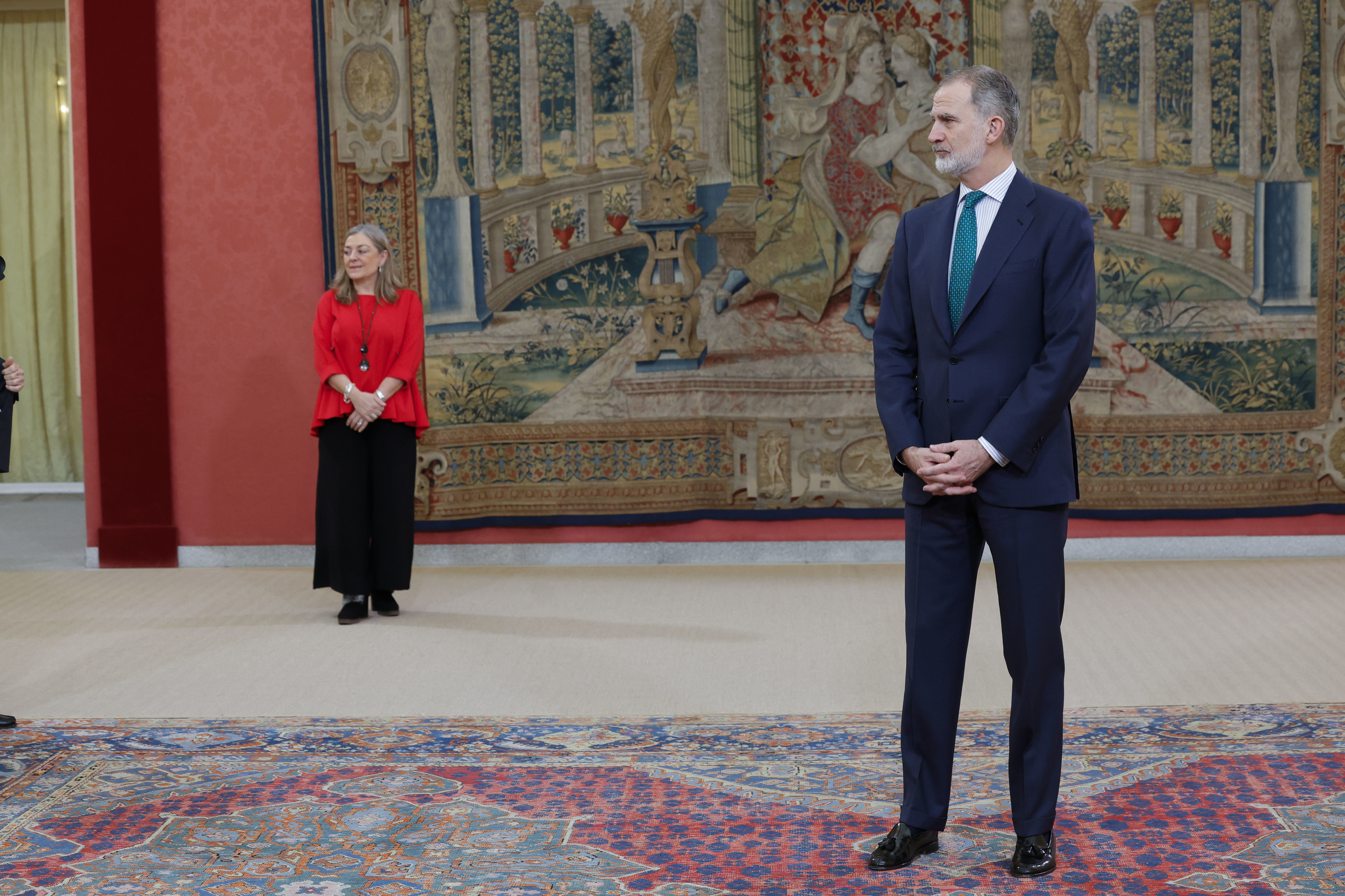 Felipe VI durante una audiencia en el palacio de El Pardo