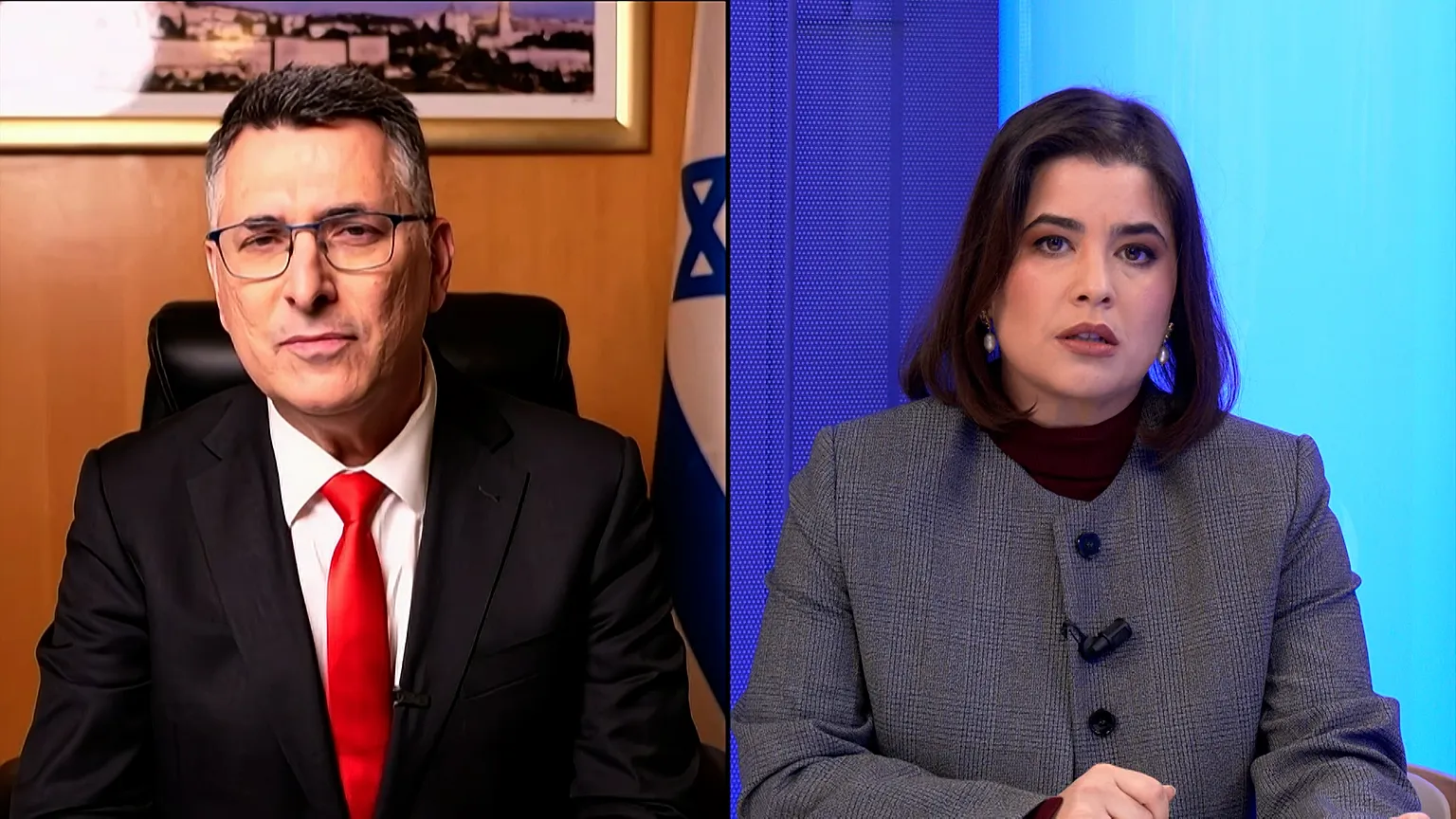 Gideon Sa'ar, Israeli Foreign Affairs Minister &amp; Maria Tadeo, Euronews