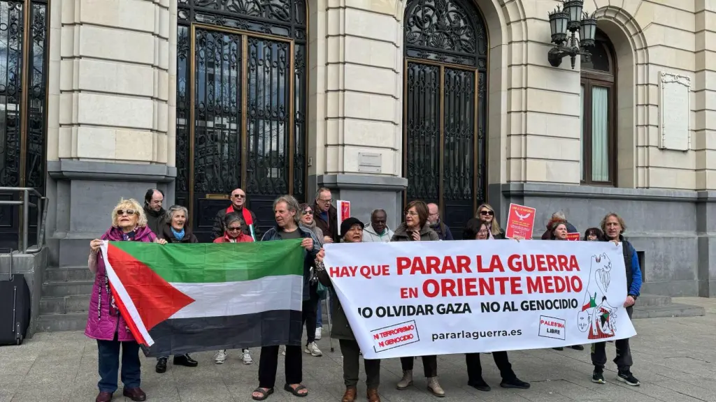 Concentración contra la guerra, este sábado en Zaragoza.