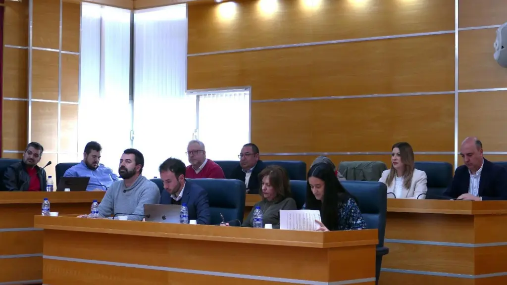 Los concejales del PSOE en el Pleno de Molina de Segura.