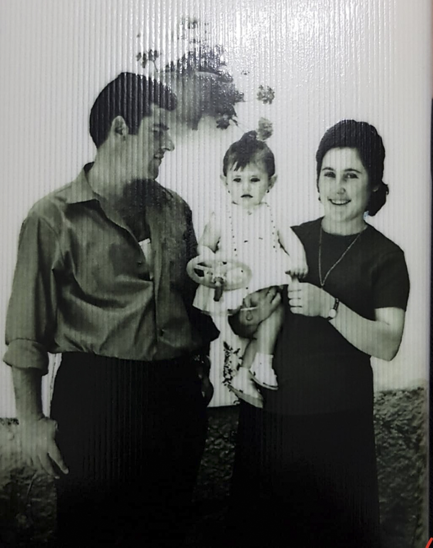 Loli con sus padres: Dionisio y Amparo