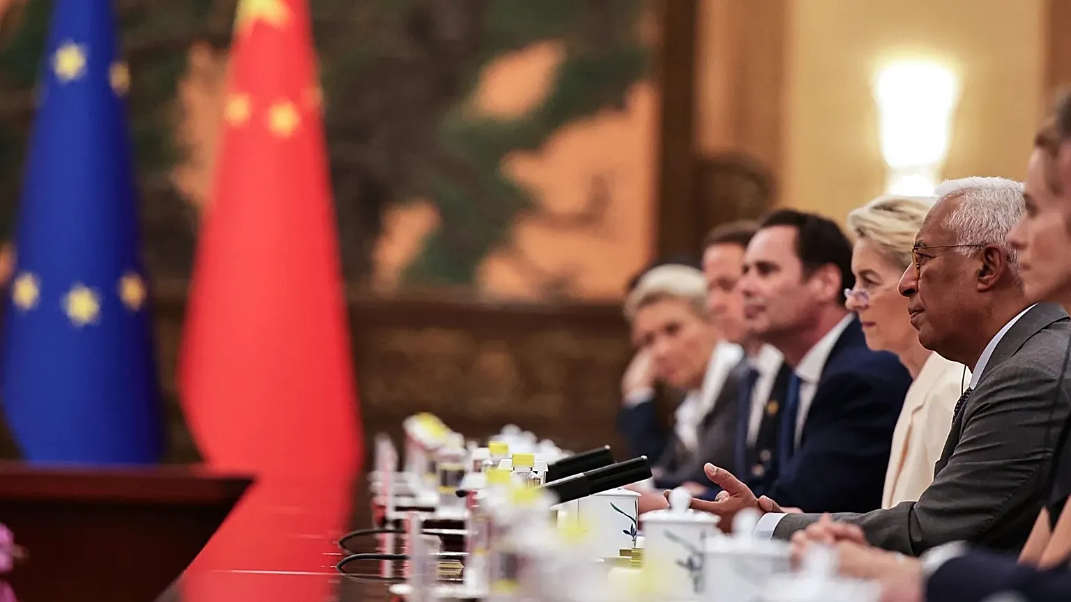 European Council President António Costa and European Commission President Ursula von der Leyen, during the EU-China Summit in Beijing, China, July 24, 2025.
