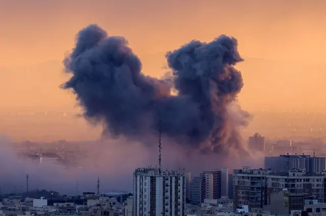 Bombardeo en Teherán hace unos días.