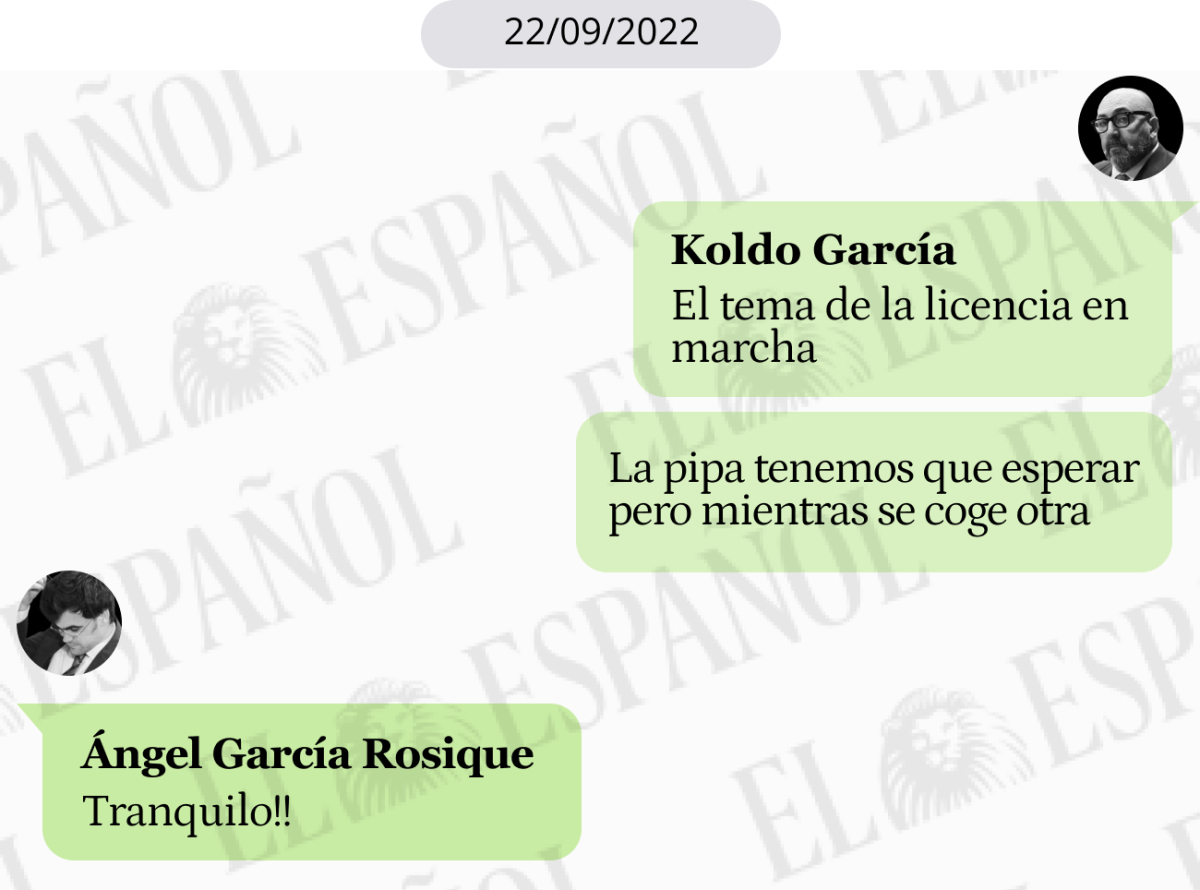 Conversación entre Ángel García Rosique y Koldo García en 2022