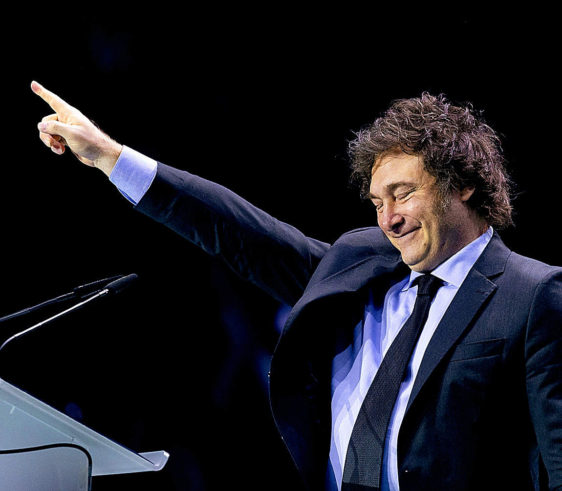 El presidente de Argentina, Javier Milei, durante el acto de Vox Viva 2024.