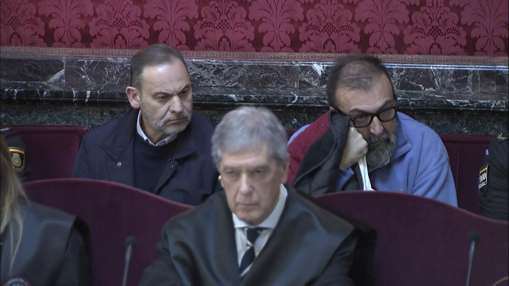 José Luis Ábalos y Koldo García, durante su comparecencia en el Supremo el pasado 12 de febrero.
